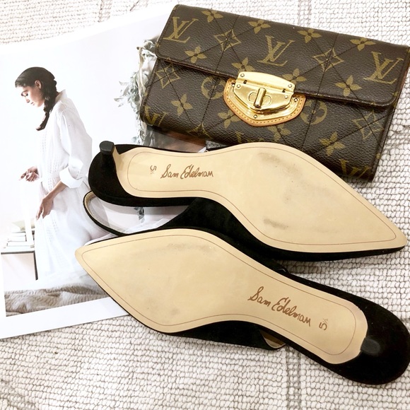 Sam Edelman Ludlow Kitten Heel Black Suede 5.5 - Picture 5 of 7